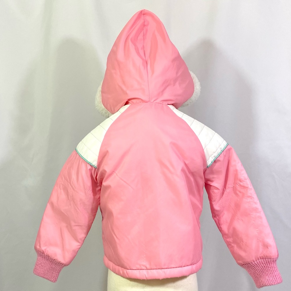Girl’s Sears Vintage 80’s Pink Kitty Coat 3T 4T Winter Cat Jacket - Picture 10 of 10